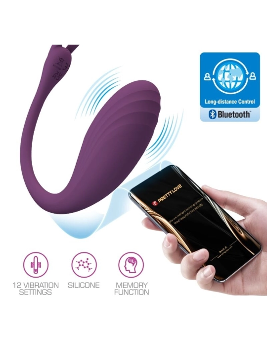 Catalina Vibrator App Fernbedienbares Lila von Pretty Love Led