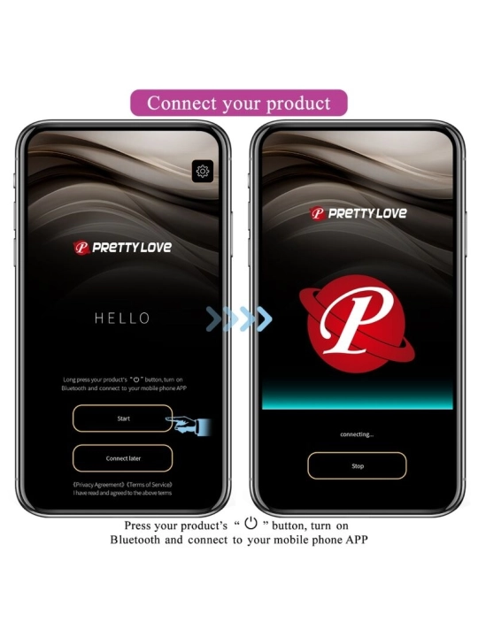 Catalina Vibrator App Fernbedienbares Lila von Pretty Love Led