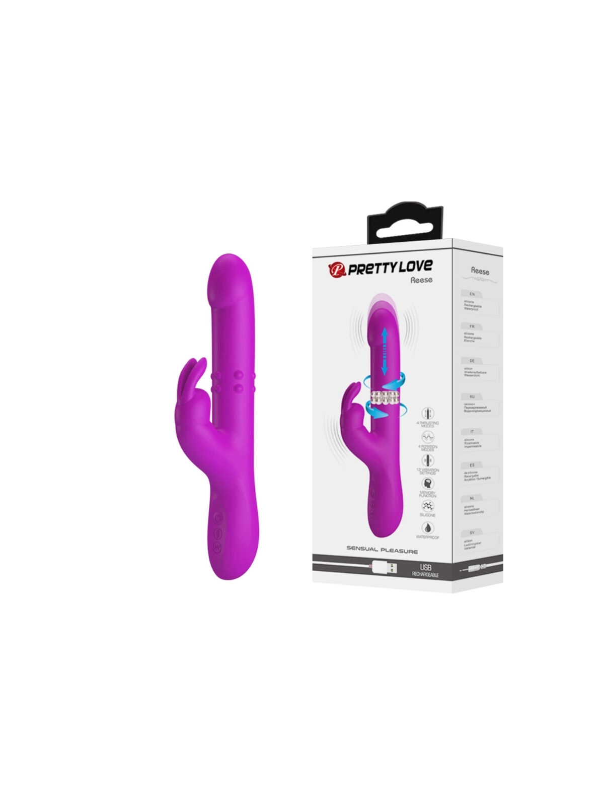 Reese Vibrator mit Lila Rotation von Pretty Love