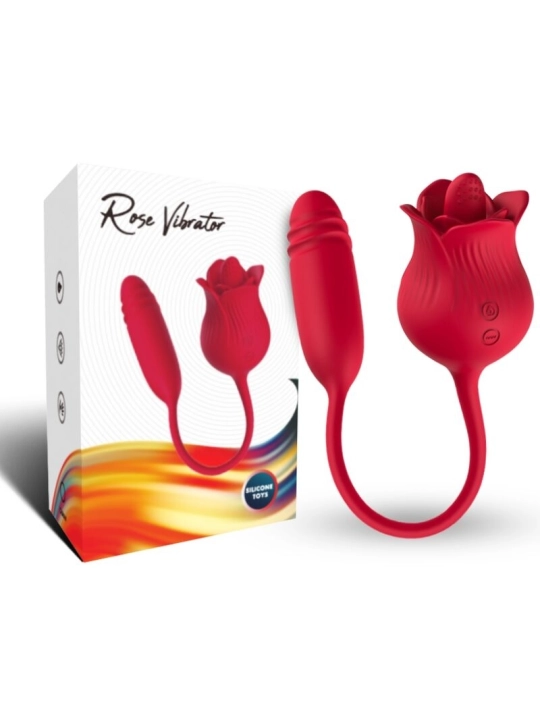 Roselip Leckt Vibrierenden Clit und Vibrator Rot von Armony Stimulators