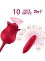 Roselip Leckt Vibrierenden Clit und Vibrator Rot von Armony Stimulators