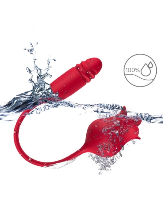 Roselip Leckt Vibrierenden Clit und Vibrator Rot von Armony Stimulators