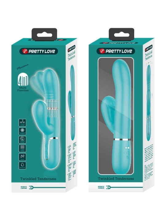 Multifunktions-G-Spot-Vibrator Aqua Grün von Pretty Love Flirtation