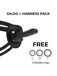 Harness + Silikon Dichte Cocksil Artikulierbar Schwarz 13 cm von Cock Miller