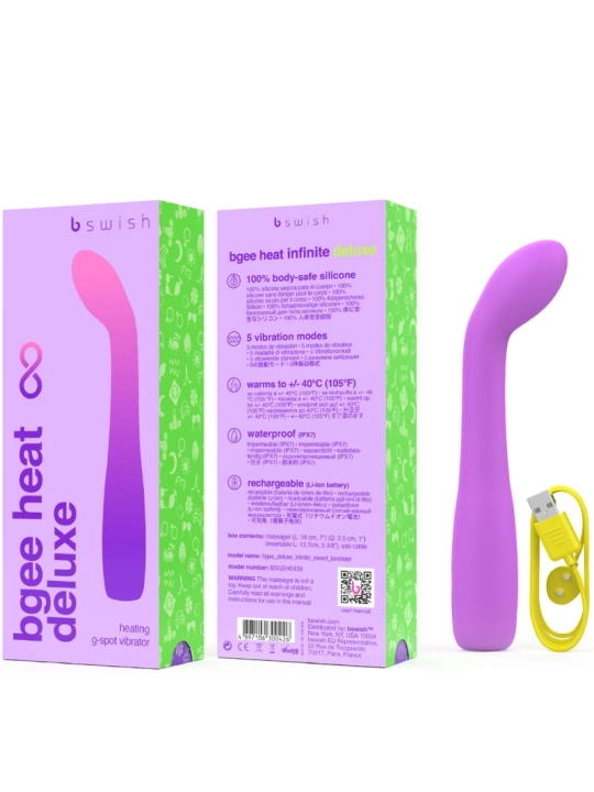 Bgee Heat Infinite Deluxe Wiederaufladbarer Vibrator Lavendel Silikon von B Swish