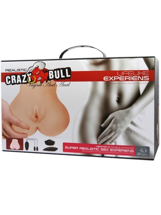 Realistische Vagina und Anus mit Vibrationsposition 7 von Crazy Bull