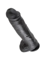 11 Dildo Schwarz mit Eier 28 cm von King Cock