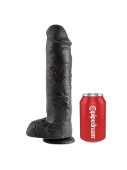 11 Dildo Schwarz mit Eier 28 cm von King Cock