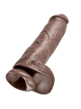 11 Dildo Braun mit Eier 28 cm von King Cock