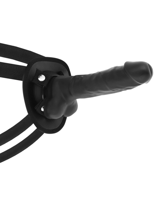 Harness + Silikon Dichte Artikulierbares Cocksil Schwarz 18 cm von Cock Miller