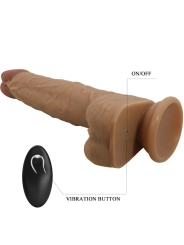 Jonathan Silikondildo 3 Vibrationen + 3 Einführmassnahmen Fernbedienbares 21 cm von Pretty Love High Grade