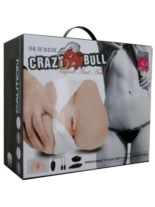 Realistische Vagina und Anus mit Vibrationsposition 3 von Crazy Bull