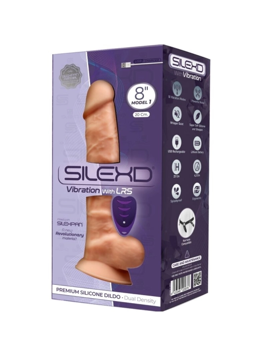 Model 1 Realistischer Penisvibrator Silikon Premium Silexpan Fernbedienbares 20 cm von Silexd