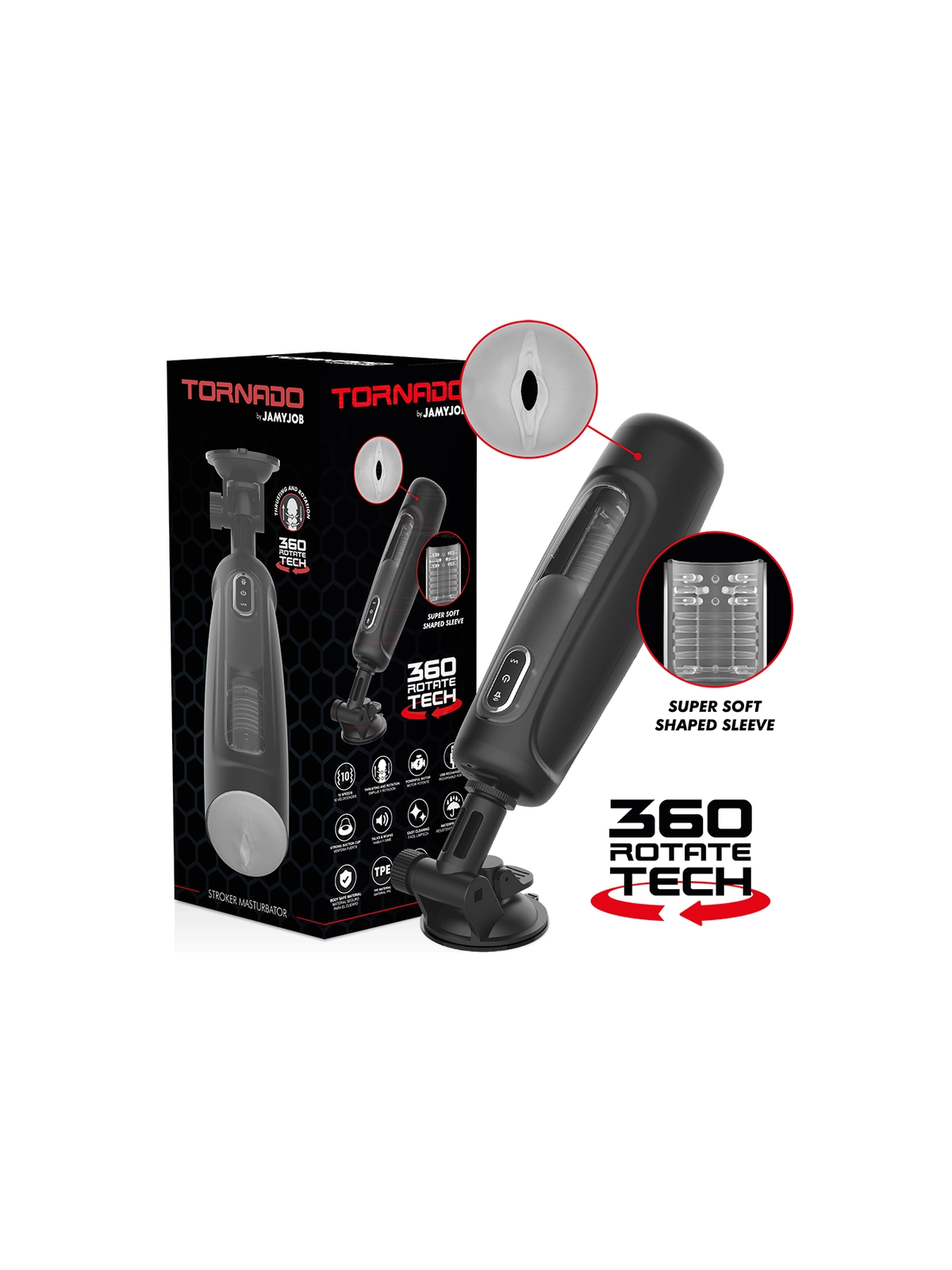 Tornado 360 Rotate Tech Stroker von Jamyjob