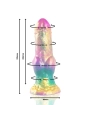 Iris Dildo mit Regenbogenfarbenen Hoden der Vergnügung von Epic