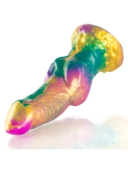 Iris Dildo mit Regenbogenfarbenen Hoden der Vergnügung von Epic