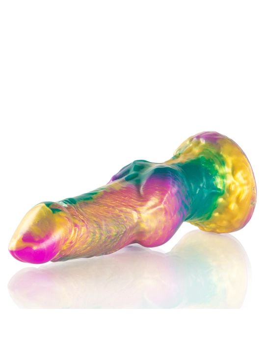 Iris Dildo mit Regenbogenfarbenen Hoden der Vergnügung von Epic