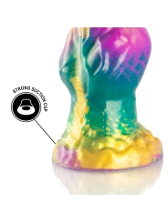 Iris Dildo mit Regenbogenfarbenen Hoden der Vergnügung von Epic