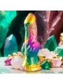 Iris Dildo mit Regenbogenfarbenen Hoden der Vergnügung von Epic