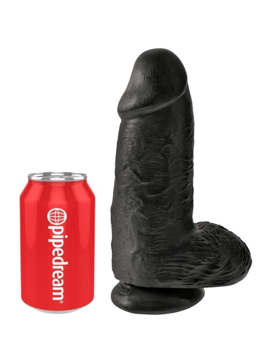 Polliger Realistischer Penis 23 cm Schwarz von King Cock