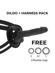 Harness + Silikon Dichte Artikulierbares Cocksil Schwarz 19,5 cm von Cock Miller