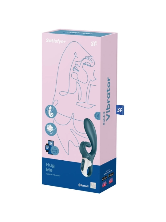 Hug Me Rabbit Vibrator App Blau von Satisfyer Connect