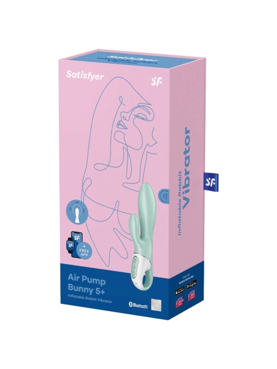 Air Pump Bunny 5+ Aufblasbare Kaninchenvibrator-App Grün von Satisfyer Connect