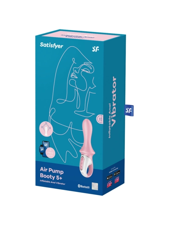 Air Pump Booty 5+ Aufblasbarer Analvibrator Rosa von Satisfyer Connect