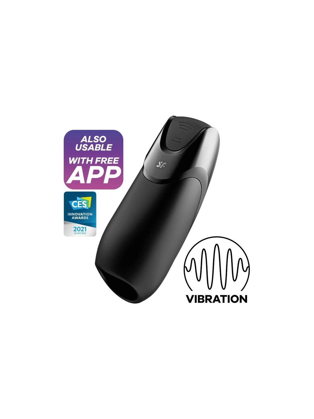 Men Vibration+ Schwarz von Satisfyer Men