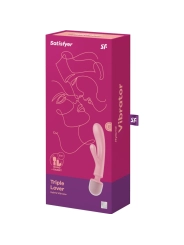 Triple Lover Rabbit Vibrator Massager Rosa von Satisfyer Vibrator