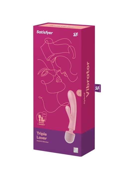 Triple Lover Rabbit Vibrator Massager Rosa von Satisfyer Vibrator