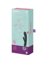 Triple Lover Rabbit Vibrator Massager Grau von Satisfyer Vibrator