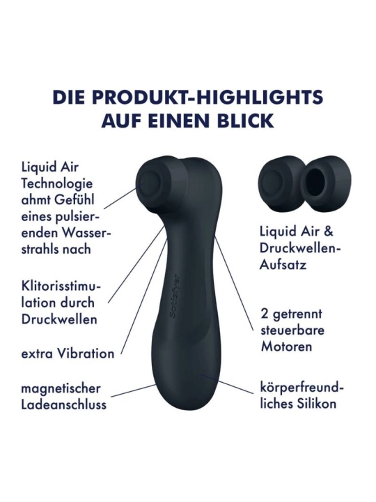 Pro 2 Generation 3 Liquid Air Technology Schwarz von Satisfyer Air Pulse