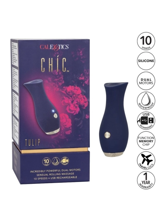 Chic Tulpe Massager Blau von Calexotics