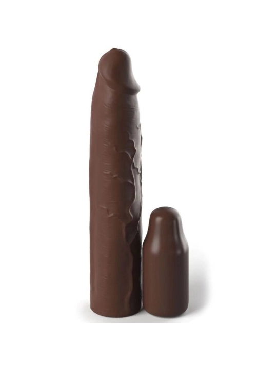 Pipedreams Sleeve 22,86 cm + 7,62 cm Plug Brown von Fantasy X-Tensions