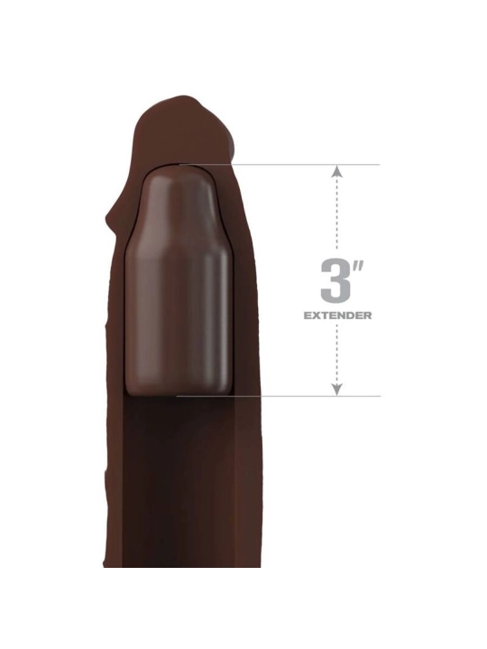 Pipedreams Sleeve 22,86 cm + 7,62 cm Plug Brown von Fantasy X-Tensions