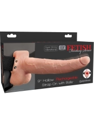 Verstellbares Gurt Realistischer Penis wiederaufladbar und Vibrator 23 cm von Fetish Fantasy Series