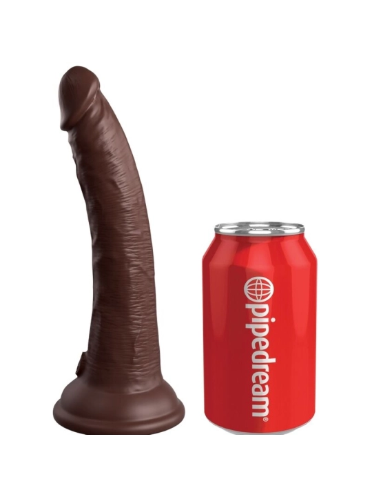 Elite Realistischer Silikondildo 17.8 cm Braun von King Cock