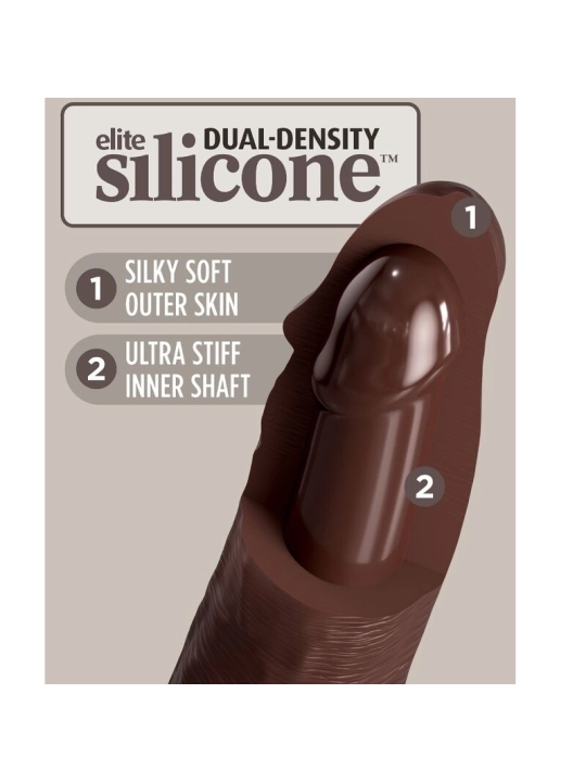 Elite Realistischer Silikondildo 17.8 cm Braun von King Cock