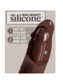 Elite Realistischer Silikondildo 17.8 cm Braun von King Cock