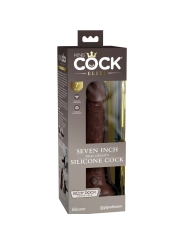 Elite Realistischer Silikondildo 17.8 cm Braun von King Cock