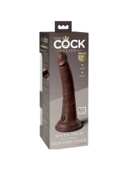 Elite Realistischer Silikondildo 17.8 cm Braun von King Cock