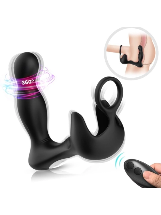 Surround Vibrator Anal & Stimulator Hoden & Ring Fernbedienbares Schwarz von Armony For Him