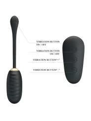 Doreen Luxury Wiederaufladbares Vibrations-Ei Schwarz von Pretty Love Smart