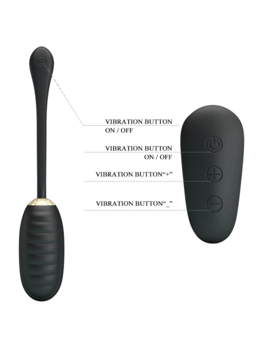 Doreen Luxury Wiederaufladbares Vibrations-Ei Schwarz von Pretty Love Smart