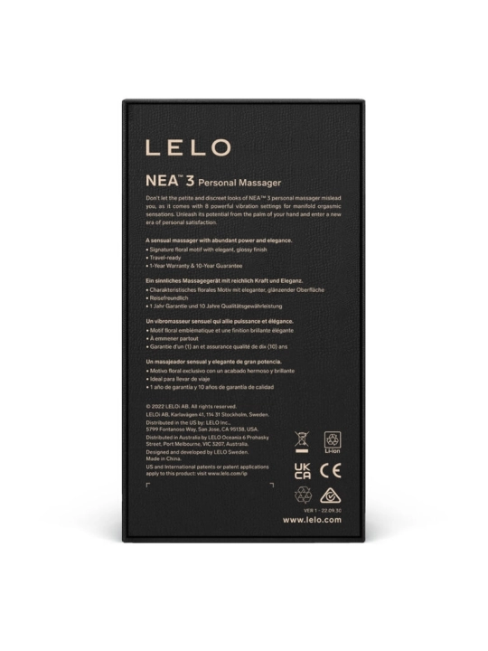 Nea 3 Persönliches Massagert Schwarz von Lelo