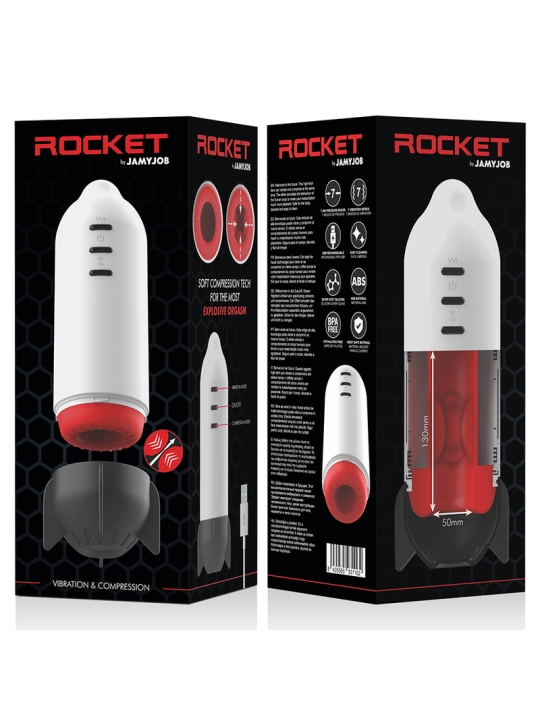 Rocket Masturbator Soft Compression Tech und Vibration von Jamyjob