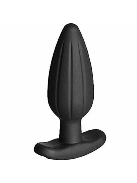 Silikon Schwarz Rocker Butt Plug Gro von Electrastim