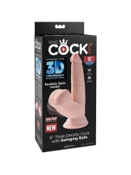 Plus 3d Dildo Swinging Balls 12.7 cm von King Cock Plus