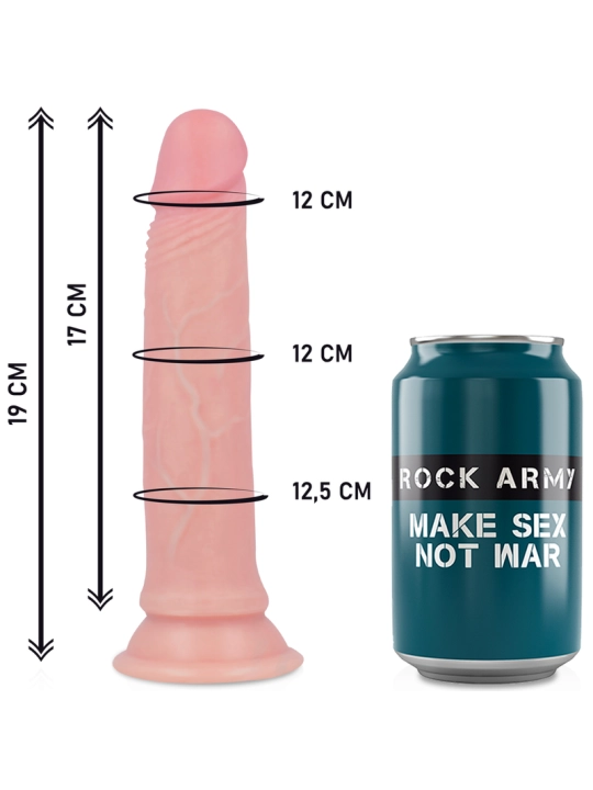 Harness + Flüssiger Silikondildo Premium Avenger 19 cm -O- 3.98 cm von Rock Army